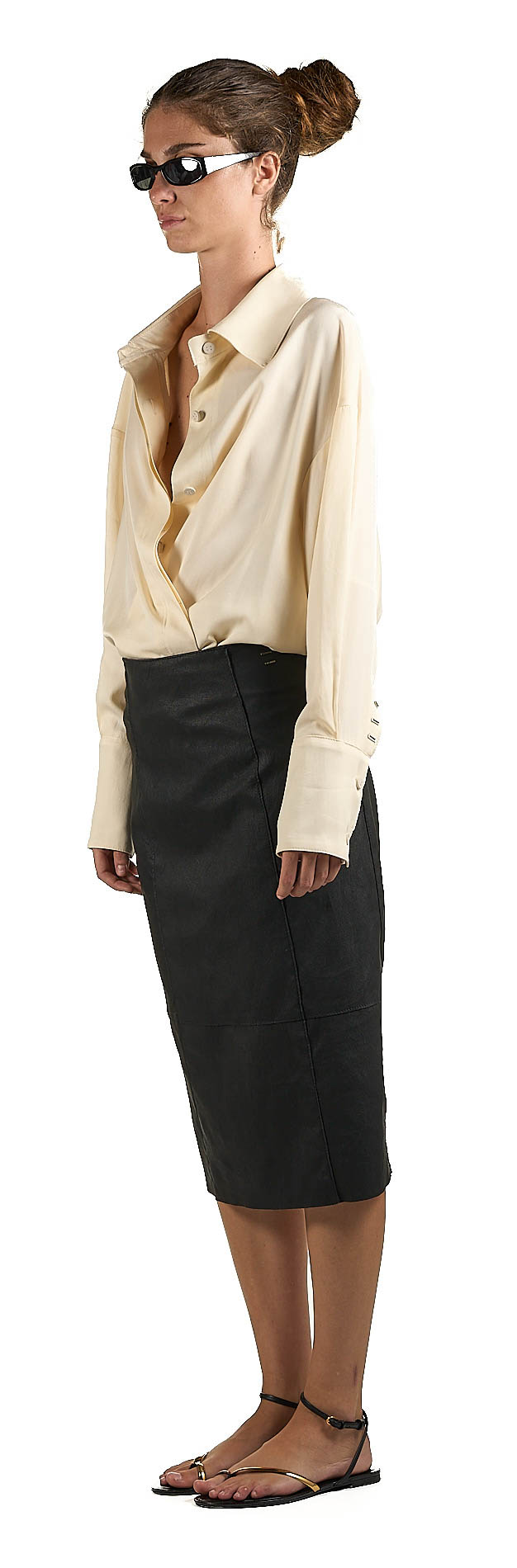 DANIELE BASTA LEATHER AND SILVER JACKET